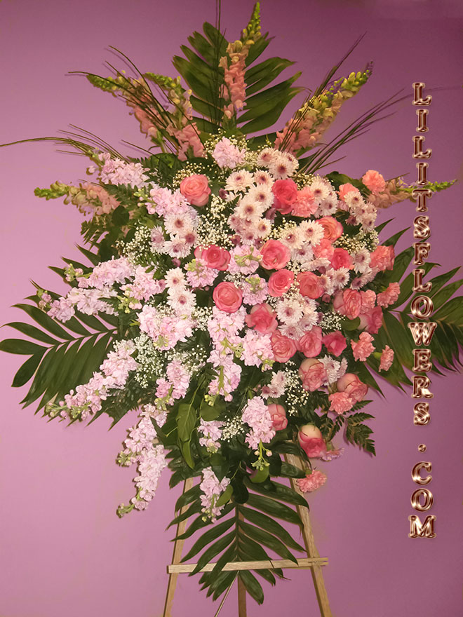 Funeral Florist in Pasadena, CA Flower Delivery - beautiful spray  - pink pumpams, pink stocks, and pink roses
Lilit's Flowers is the premier sympathy flower shop for Pasadena Forest Lawn and the surrounding towns. Order flowers online from Glendale Florist for same day local flower delivery from conveniently located shops in Southern California to send flowers to Glendale, Los Angeles,  Hollywood, Echo Park, Silver Lake, Atwater Village, Burbank, Sherman Oaks, La Cañada, Flintridge, Pasadena, San Marino, Alhambra, Arcadia, Thousand Oaks, Tarzana, Tujunga, La Crescenta,Toluca Lake and more.

Make sure to share with us your arrangement.
 https://goo.gl/maps/Jgj1JeCetJv - pink spray - sympathy flowers Pasadena, CA