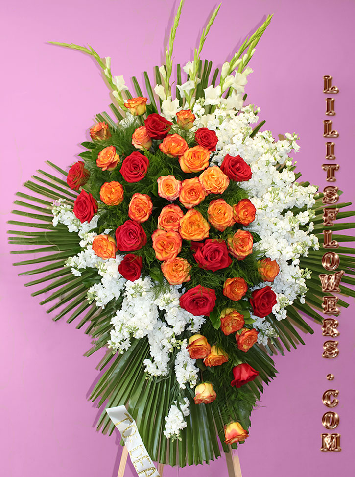 elegant funeral spray