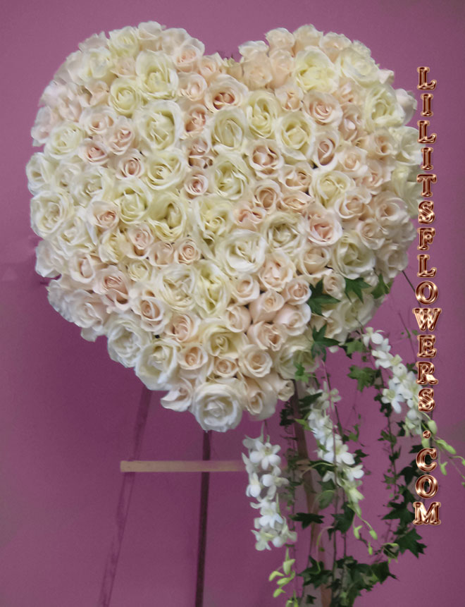 elegant sympathy heart